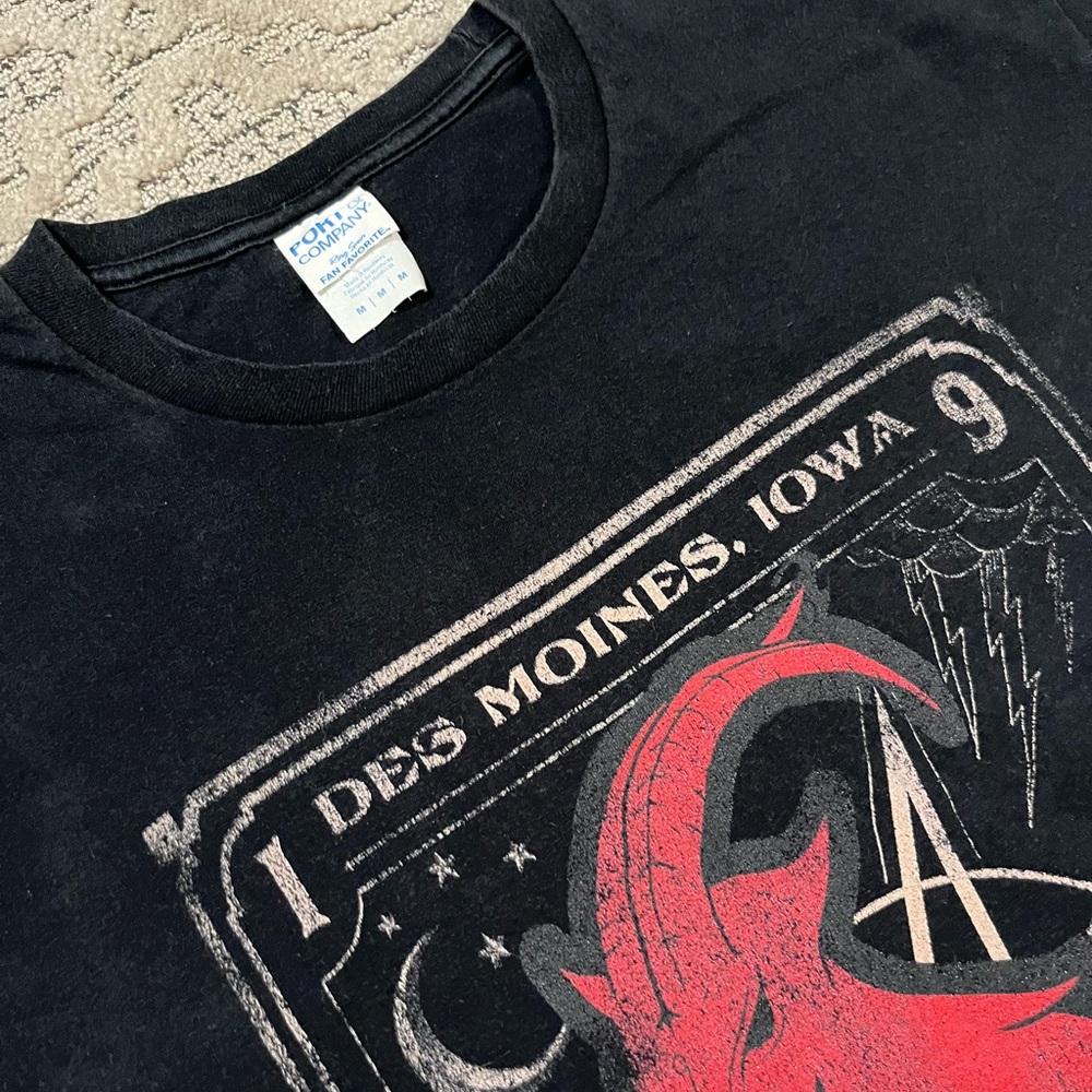 🎸 '19 Slipknot Band 1995 Des Moines Iowa Minotaur Devil 2 Side Red Black Tee - Picture 9 of 13
